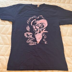 Skull Coffee Men's Navy Graphic T-Shirt